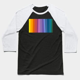 Abstract Rainbow Stripes Baseball T-Shirt